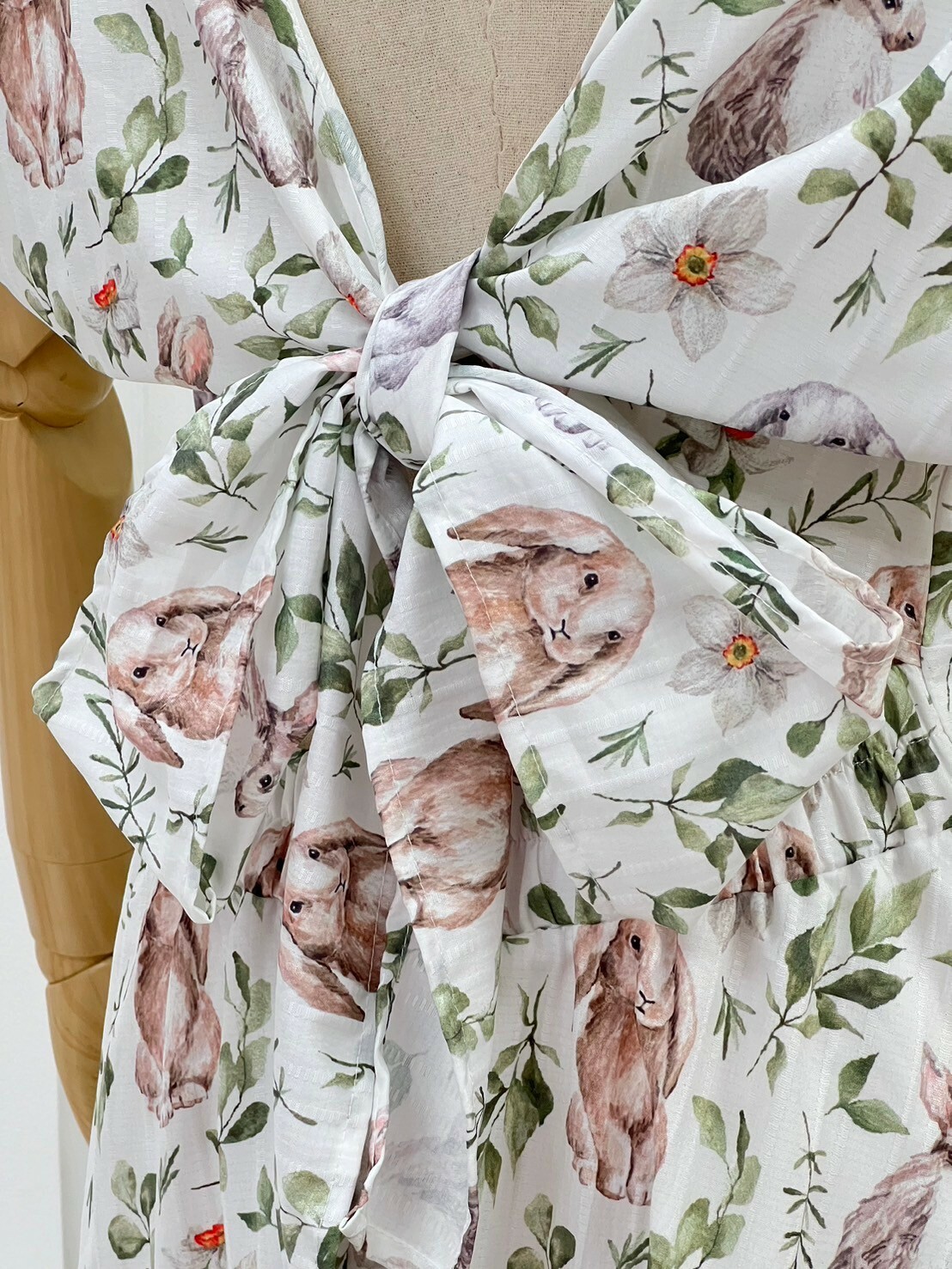 泰國-氣質小兔親子洋裝-MOM