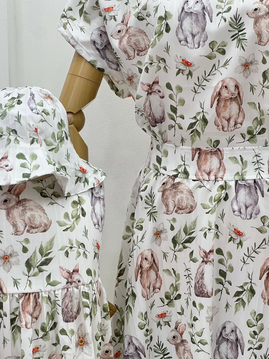泰國-氣質小兔親子洋裝-MOM