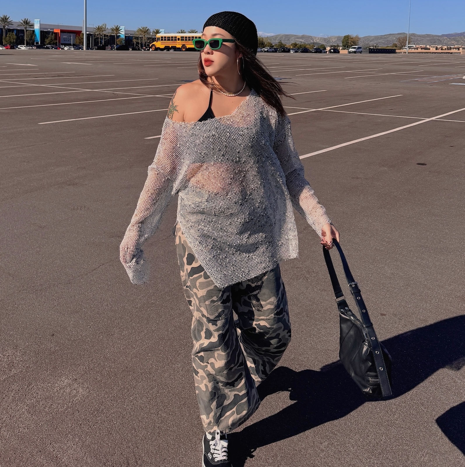 軍綠辣感🪝復古街頭迷彩褲