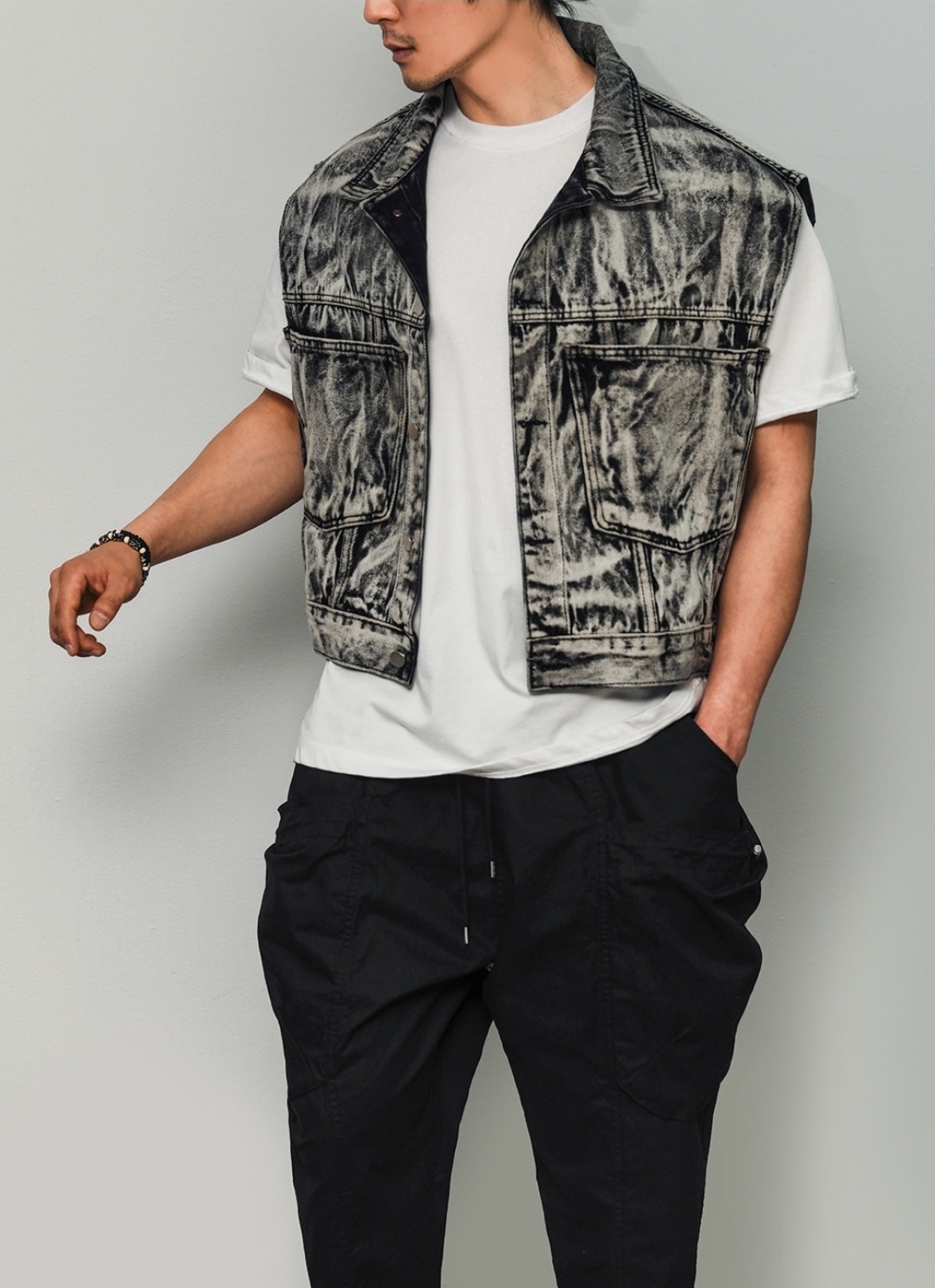 Grill格柵牛仔背心