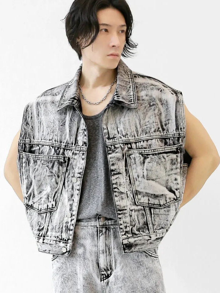 Grill格柵牛仔背心