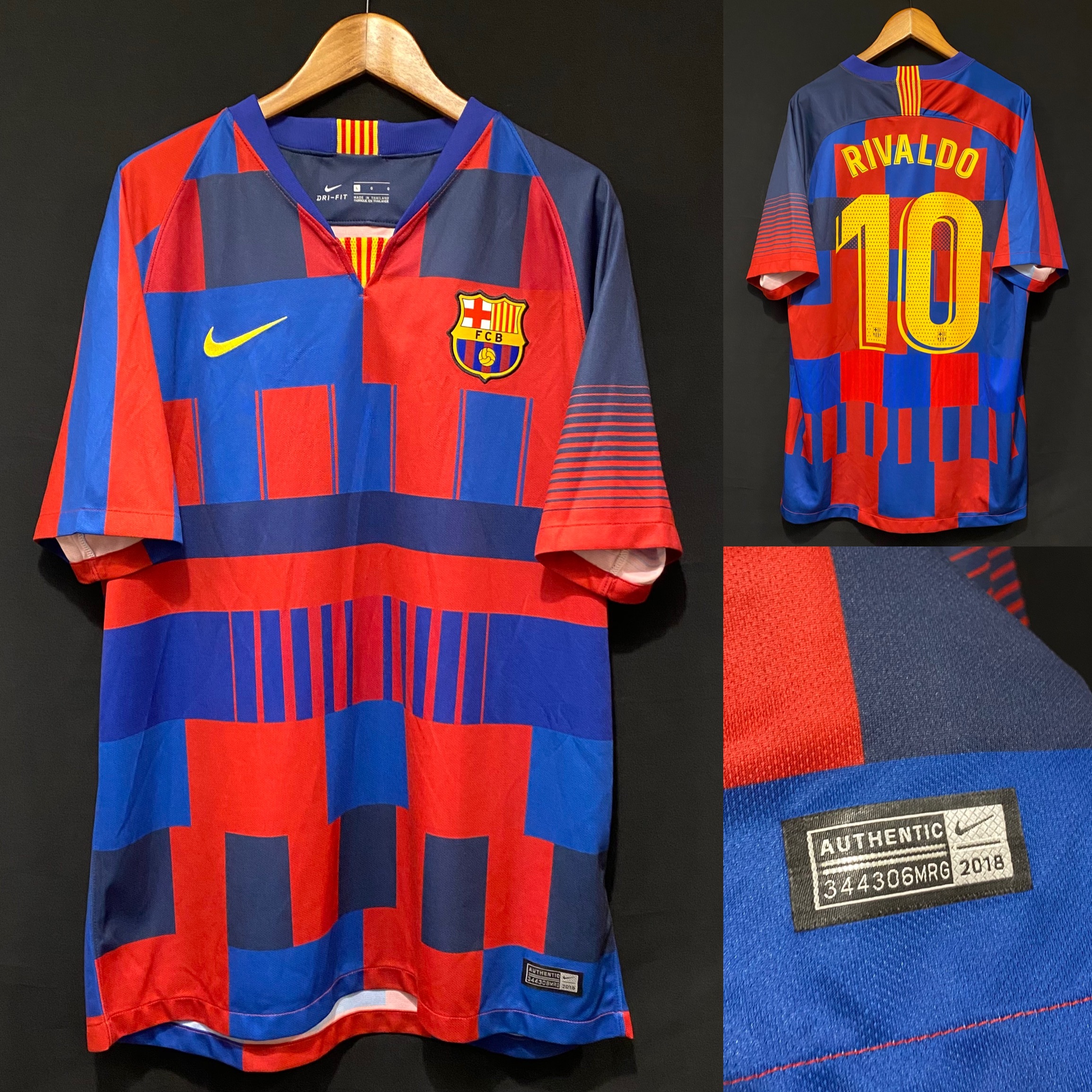 巴塞隆拿 x Nike 20週年 主場特別版 Marsh Up 球衣 #10 RIVALDO