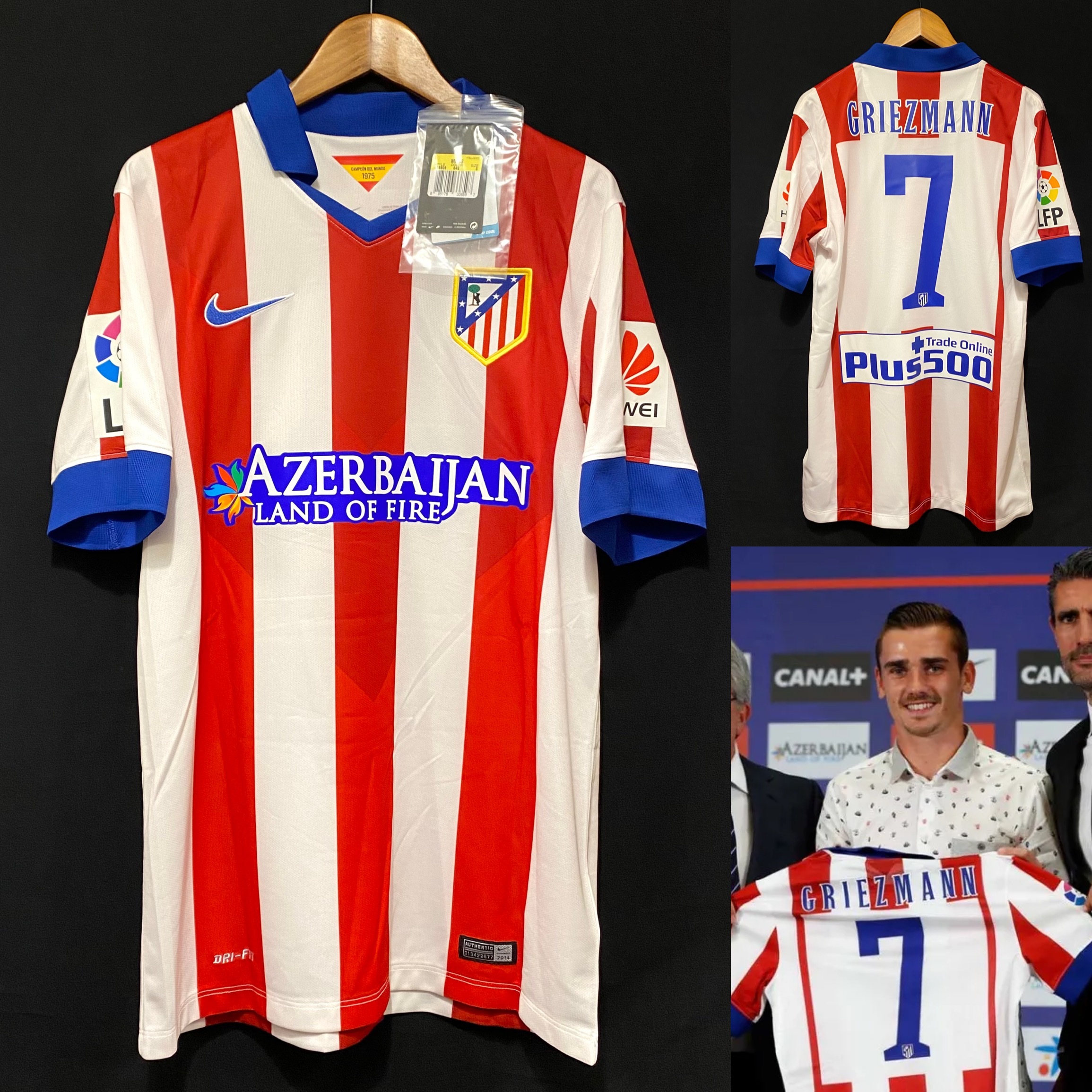 (全新有牌) 馬德里體育會 2014-2015 Nike 主場球衣 #7 GRIEZMANN