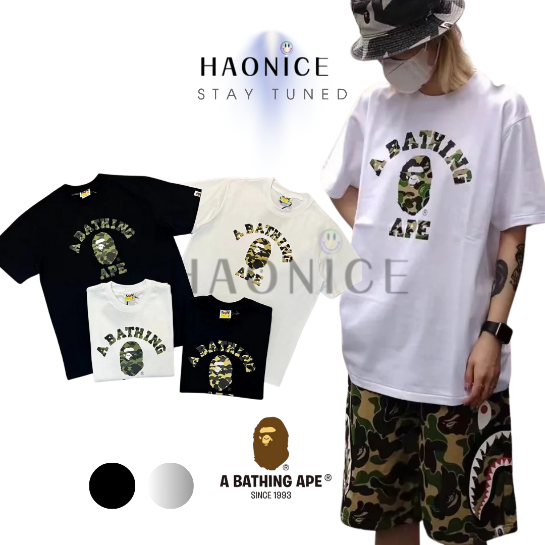 【HAO NICE 】香港經銷商🇭🇰100%日本🇯🇵正品 日本潮流 BAPE 經典迷彩猿人頭字母 迷彩重現 街頭感🈵️🈵 XX033