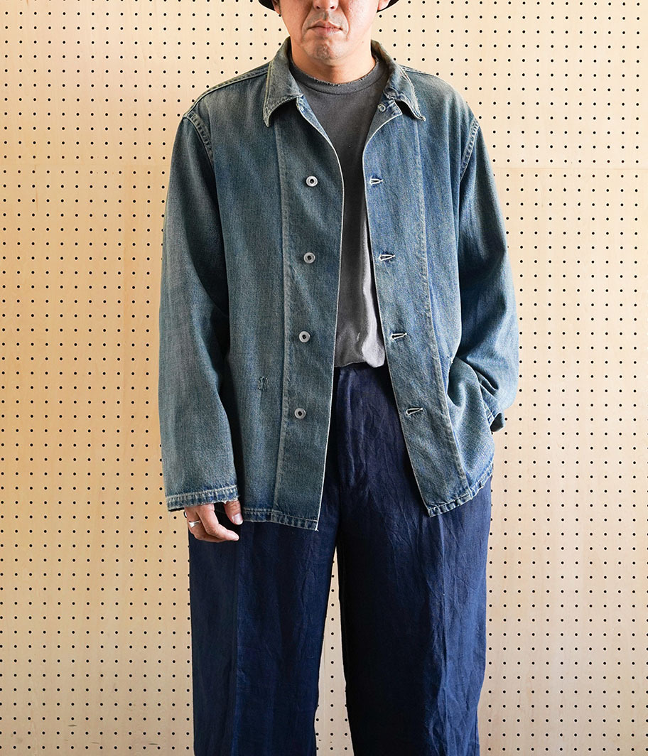 LAST PCS: A.PRESSE US AMRY VINTAGE DENIM COVERALL JACKET - SIZE 1 PRE ORDER ITEM (預訂中)