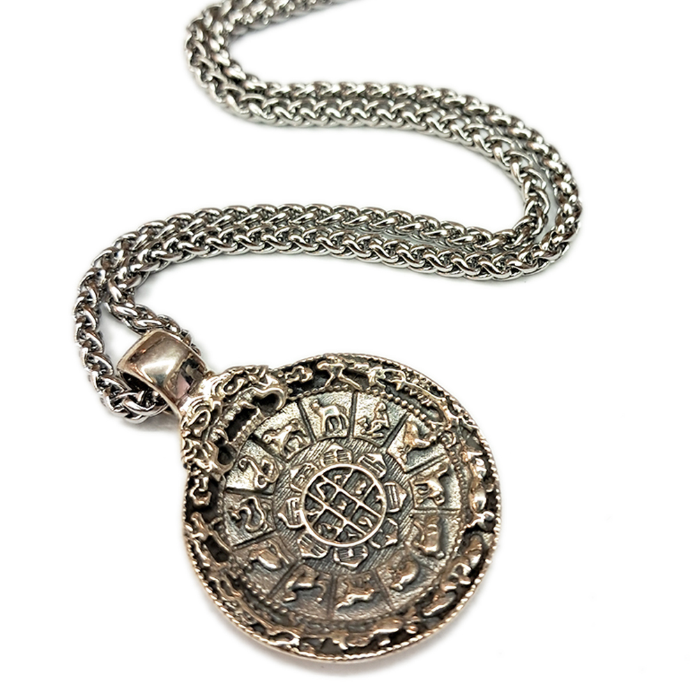 九宮八卦{925純銀} 墜飾&鈦鋼項鍊十方】144712