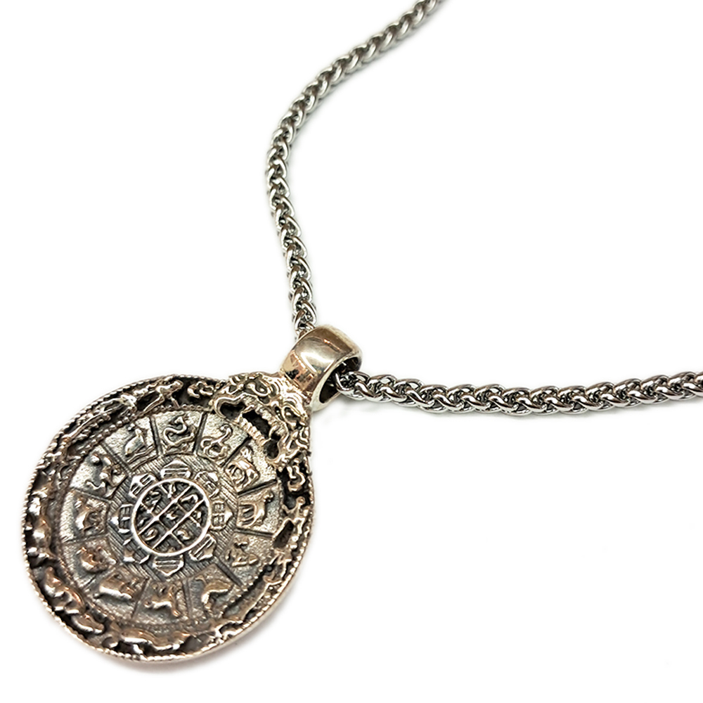 九宮八卦{925純銀} 墜飾&鈦鋼項鍊十方】144712