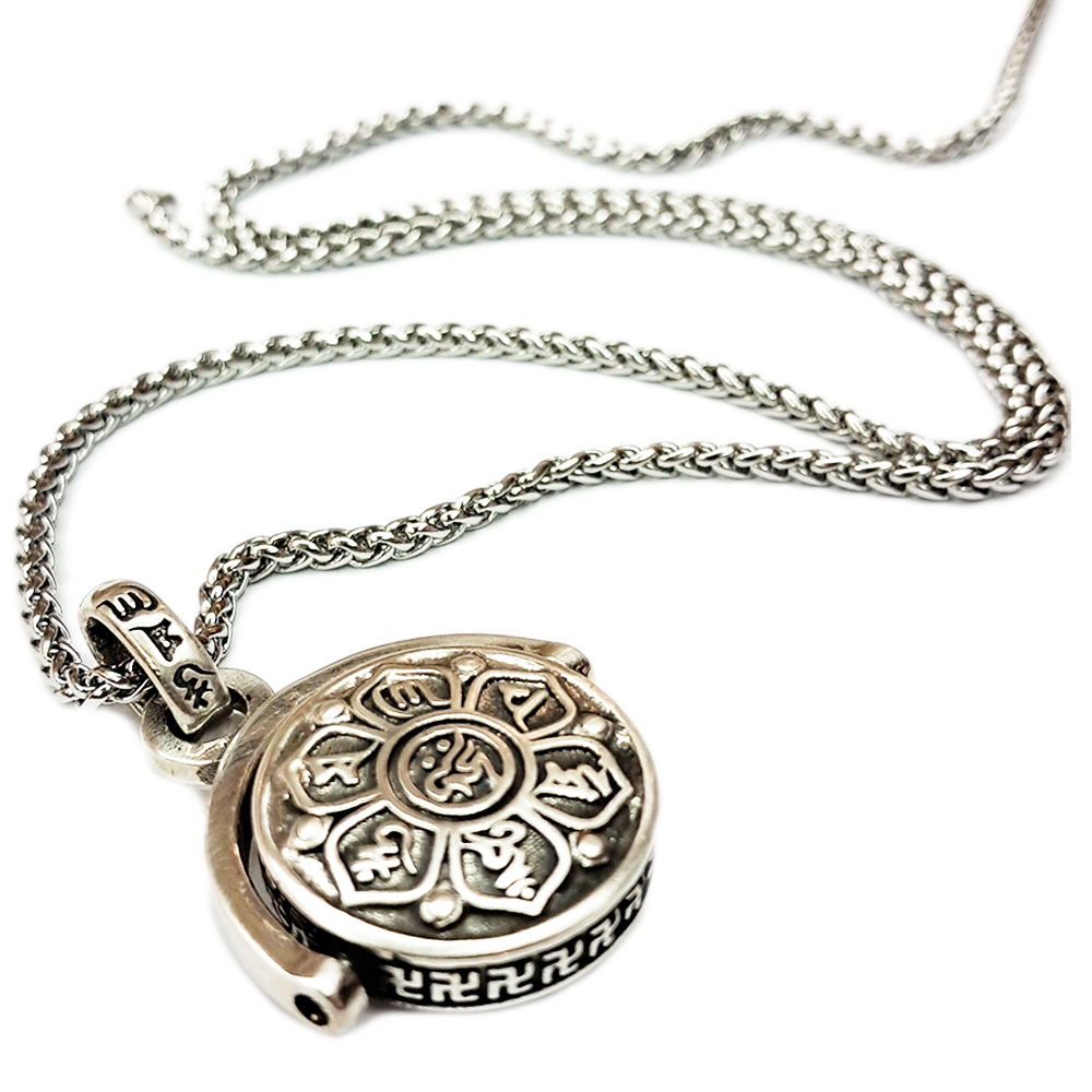 六字真言{925純銀}轉運墜飾&鈦鋼項鍊【十方】145928