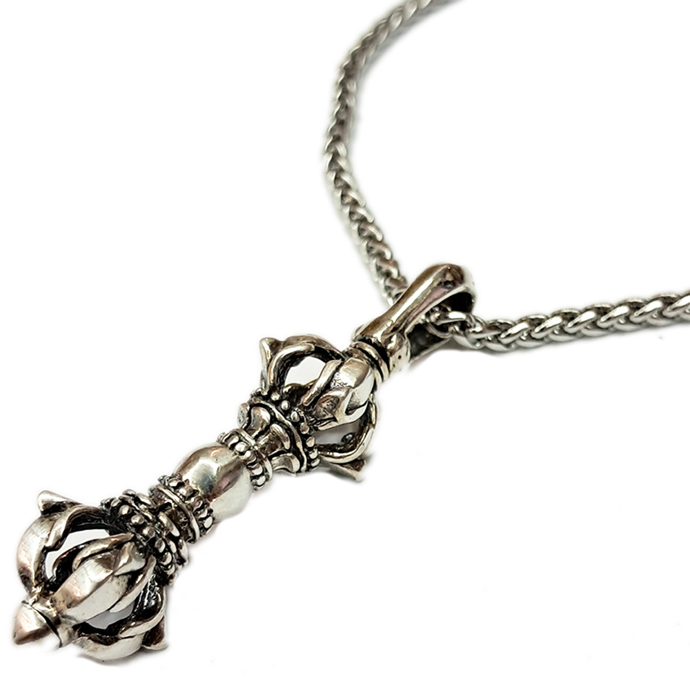 金剛杵{925純銀} 墜飾&鈦鋼項鍊【十方】145930