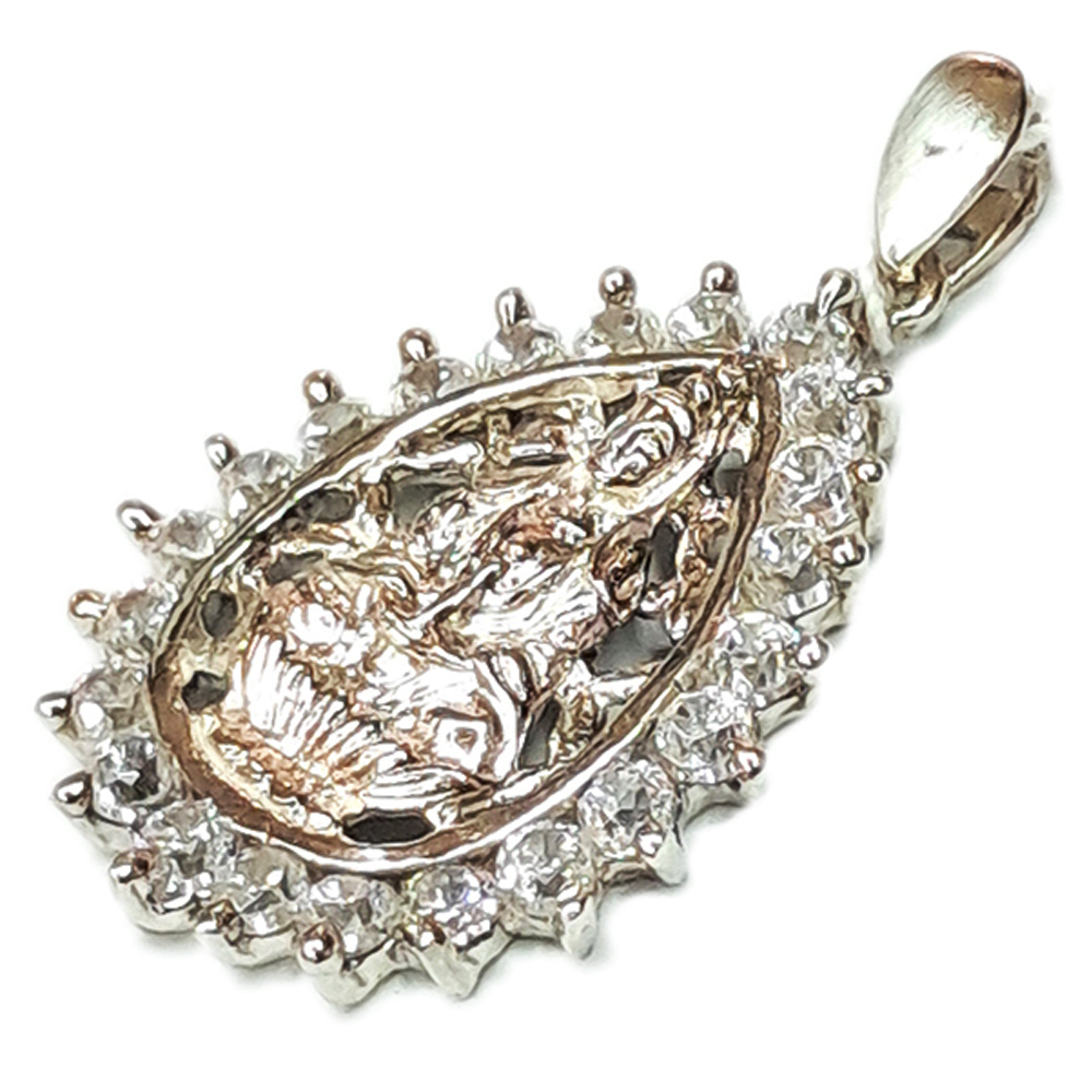 觀音菩薩(鑲鑽) {925純銀}墜飾2.2公分【十方】146682