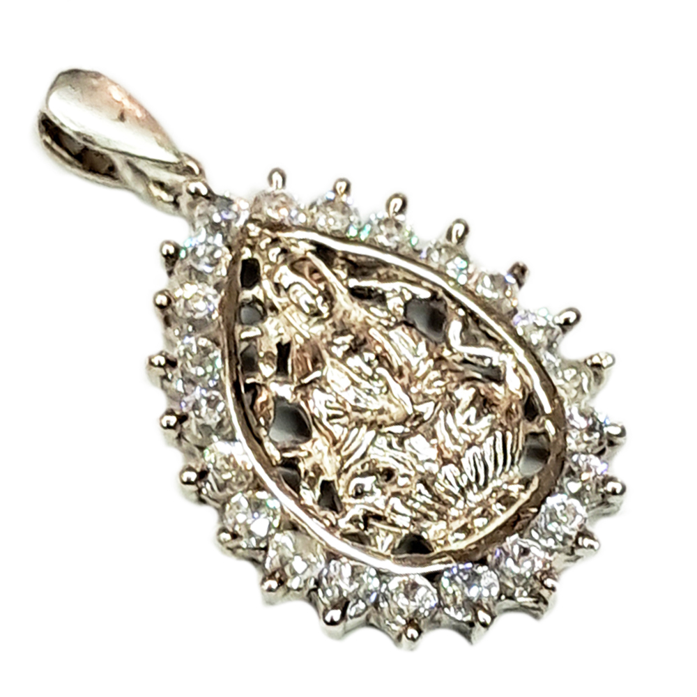 觀音菩薩(鑲鑽) {925純銀}墜飾2.2公分【十方】146682