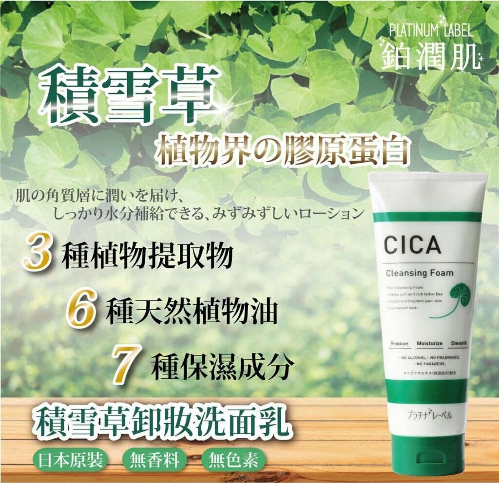 日本 CICA 鉑潤肌積雪草卸妝洗面乳