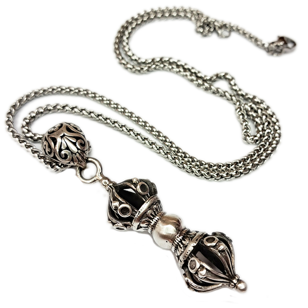 金剛杵 {925純銀} 墜飾&鈦鋼項鍊【十方】147723