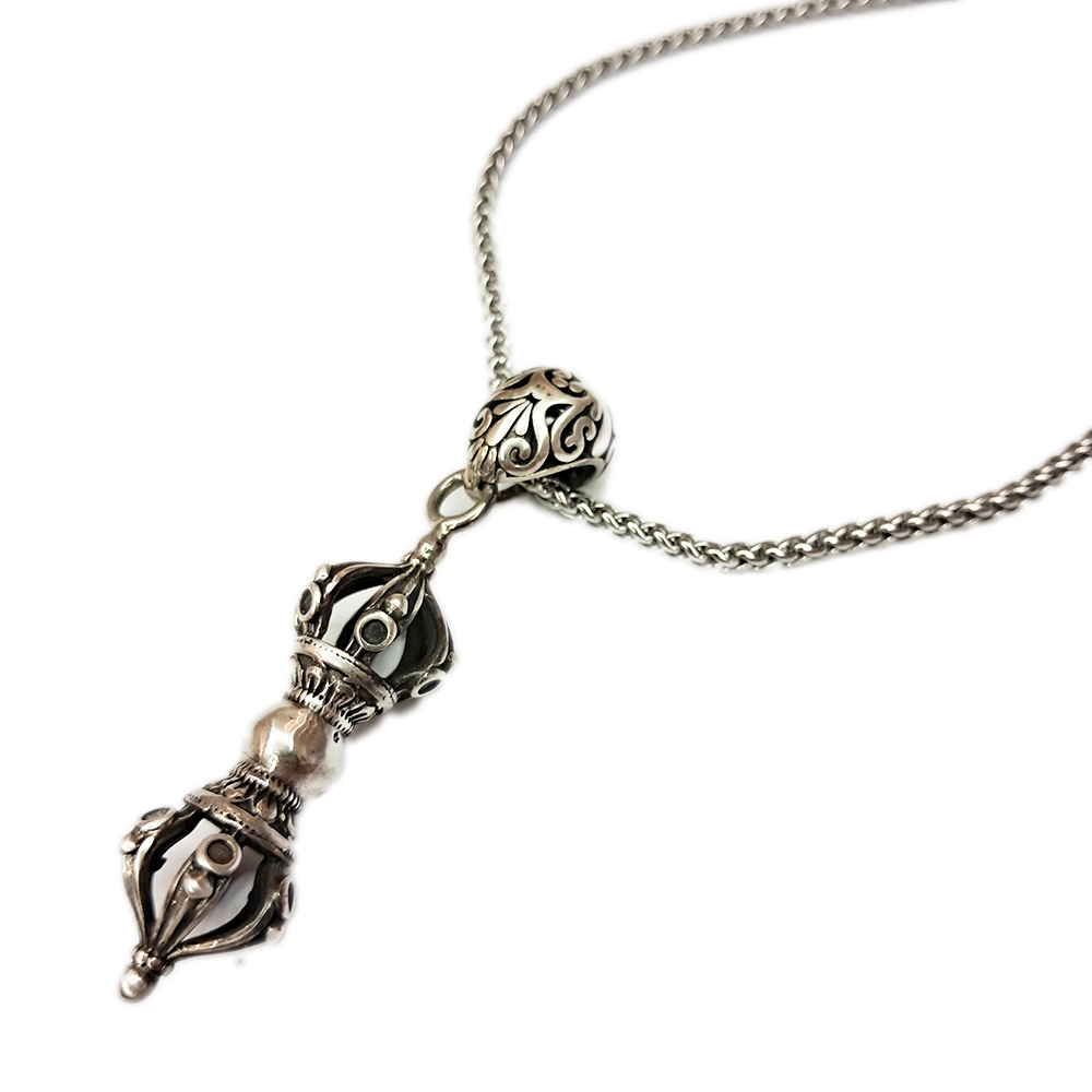 金剛杵 {925純銀} 墜飾&鈦鋼項鍊【十方】147723