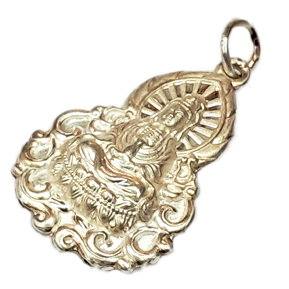 觀音菩薩999純銀雙面銀墜2.8公分【十方】148330