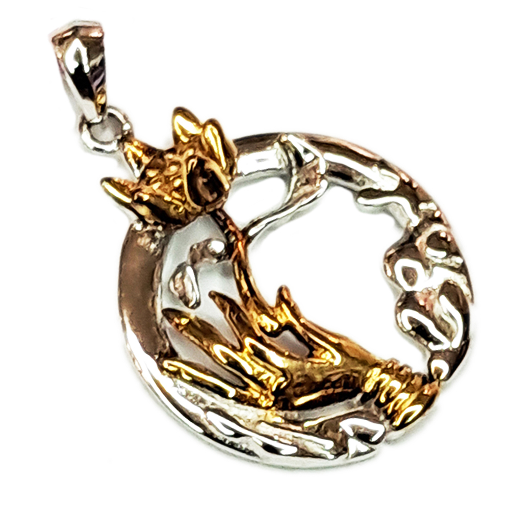 手持莲花镀黄金{925純銀}墜飾【十方】149188