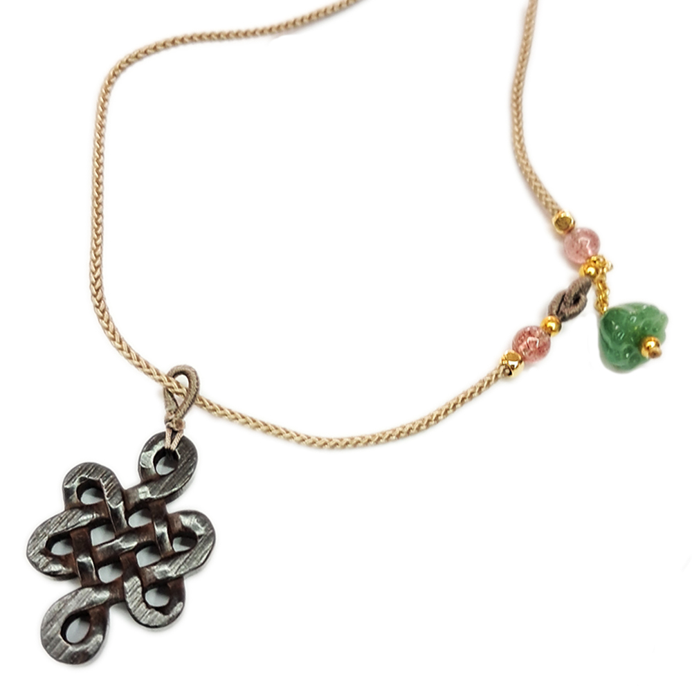 吉祥結{紫檀木}中國結項鍊【十方】151477