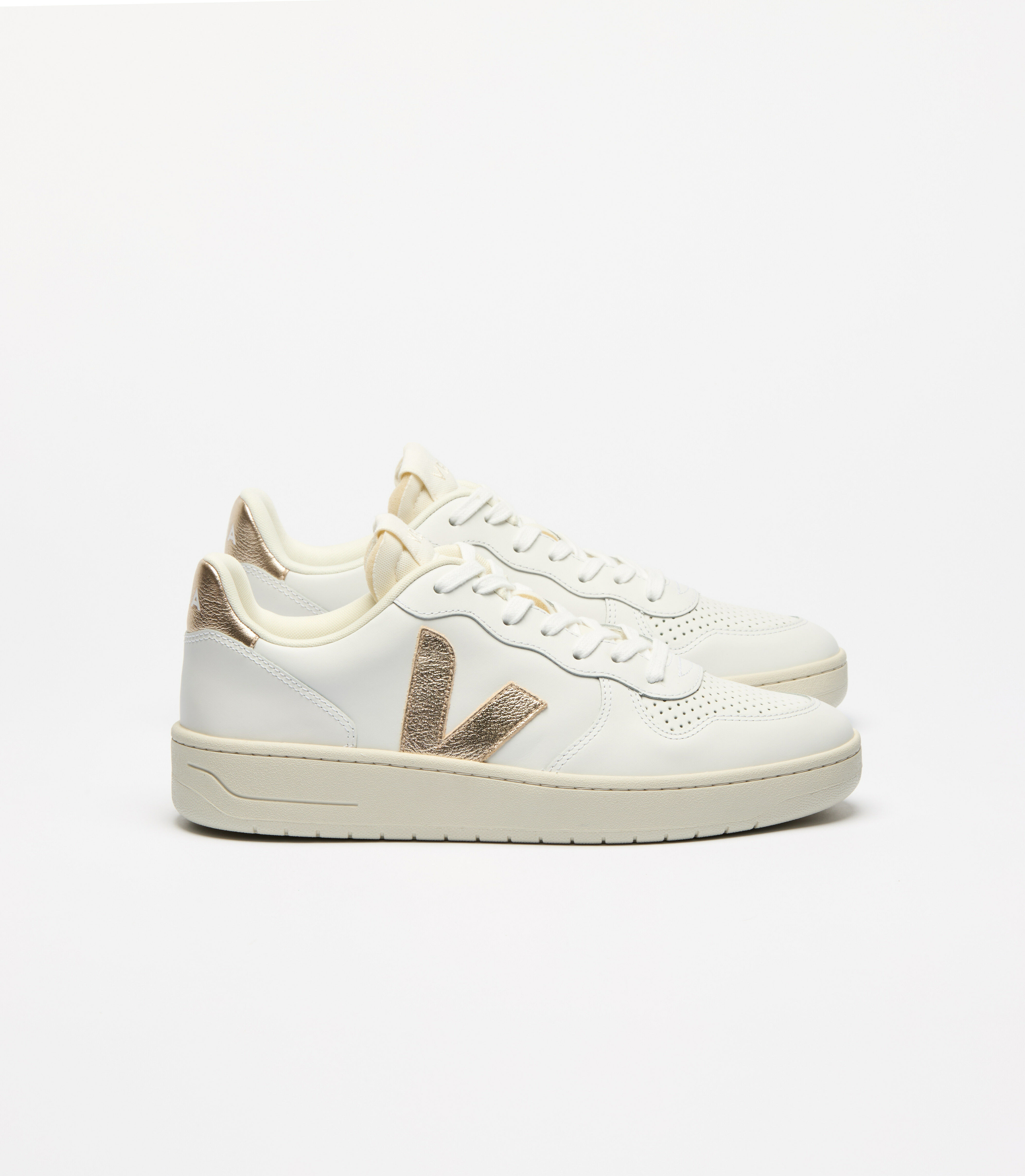 VEJA 經典款小白鞋｜V-10 Prime (白/金色)
