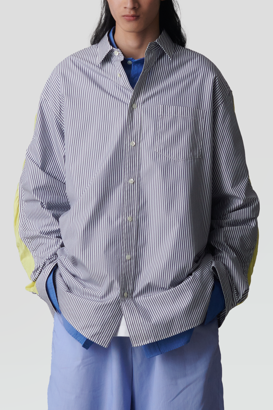 FACETASM｜PANEL 撞色側拼接寬鬆襯衫