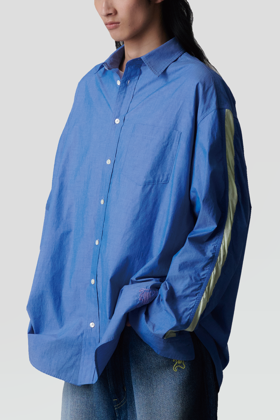 FACETASM｜PANEL 撞色側拼接寬鬆襯衫