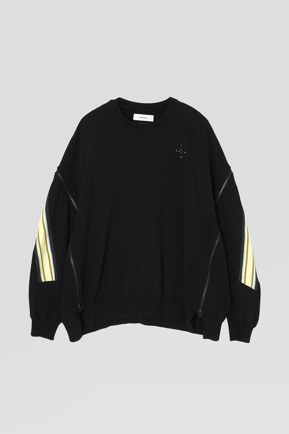 FACETASM｜ZIPPER 圓領條紋織帶拉鍊衛衣