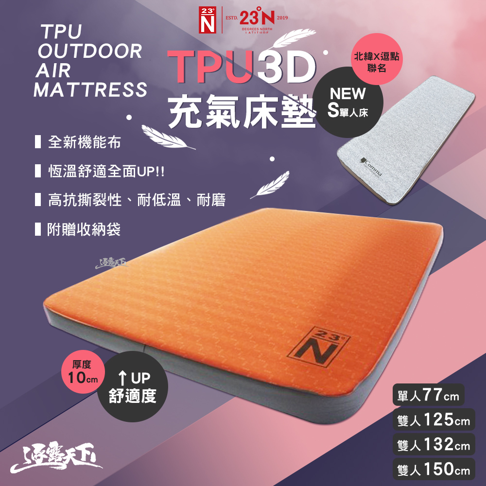 逗點 TPU高密度記憶泡棉睡墊 單人S號 77CM