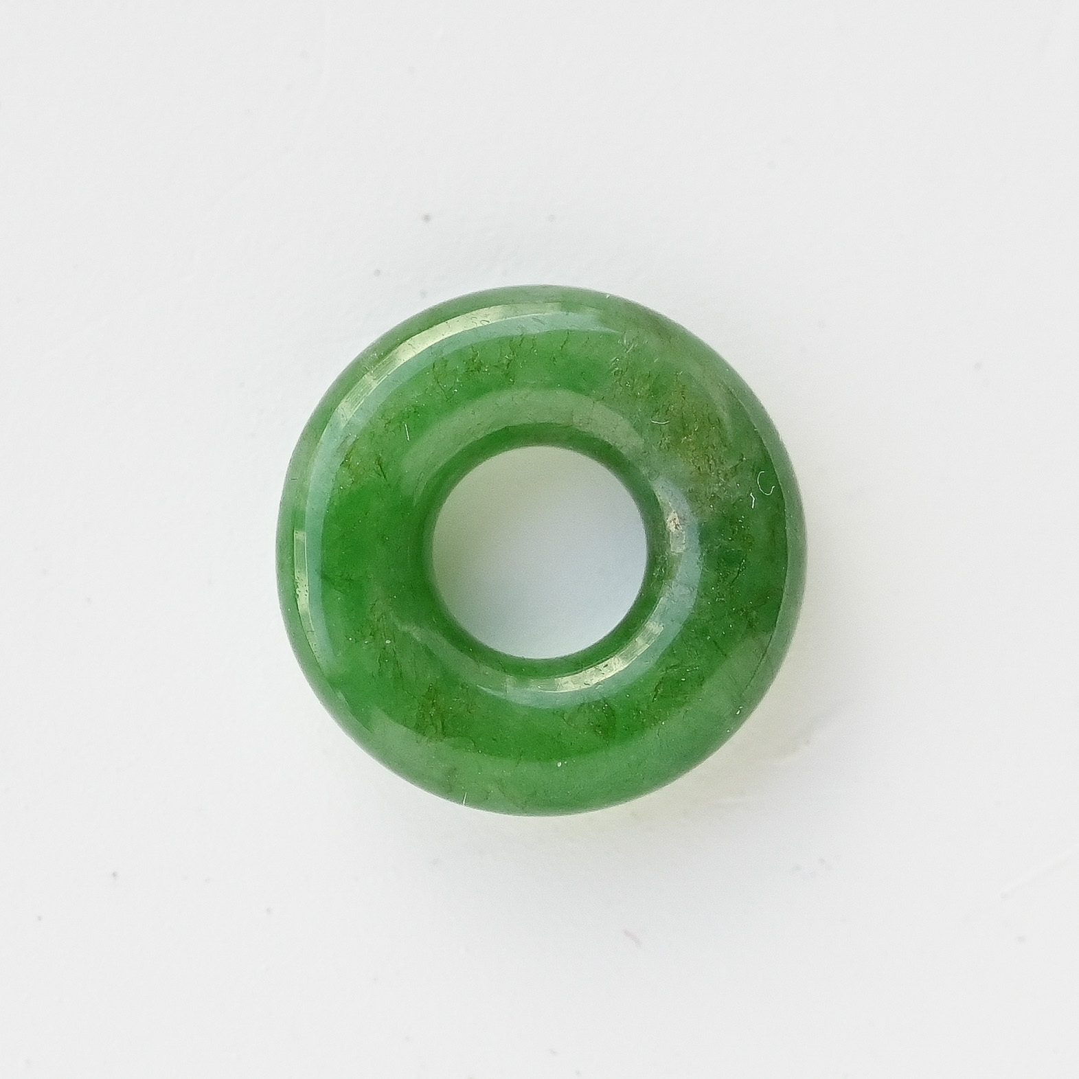 11mm Donut Natural jade ( Grade A)