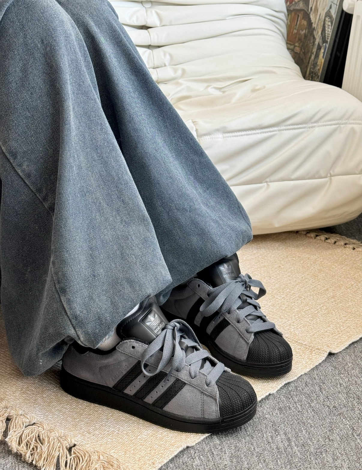 Adidas Originals Superstar 2.0 黑芝麻拿鐵 灰黑色 黑色 麂皮 復古 貝殼頭 板鞋 JH7697/預購