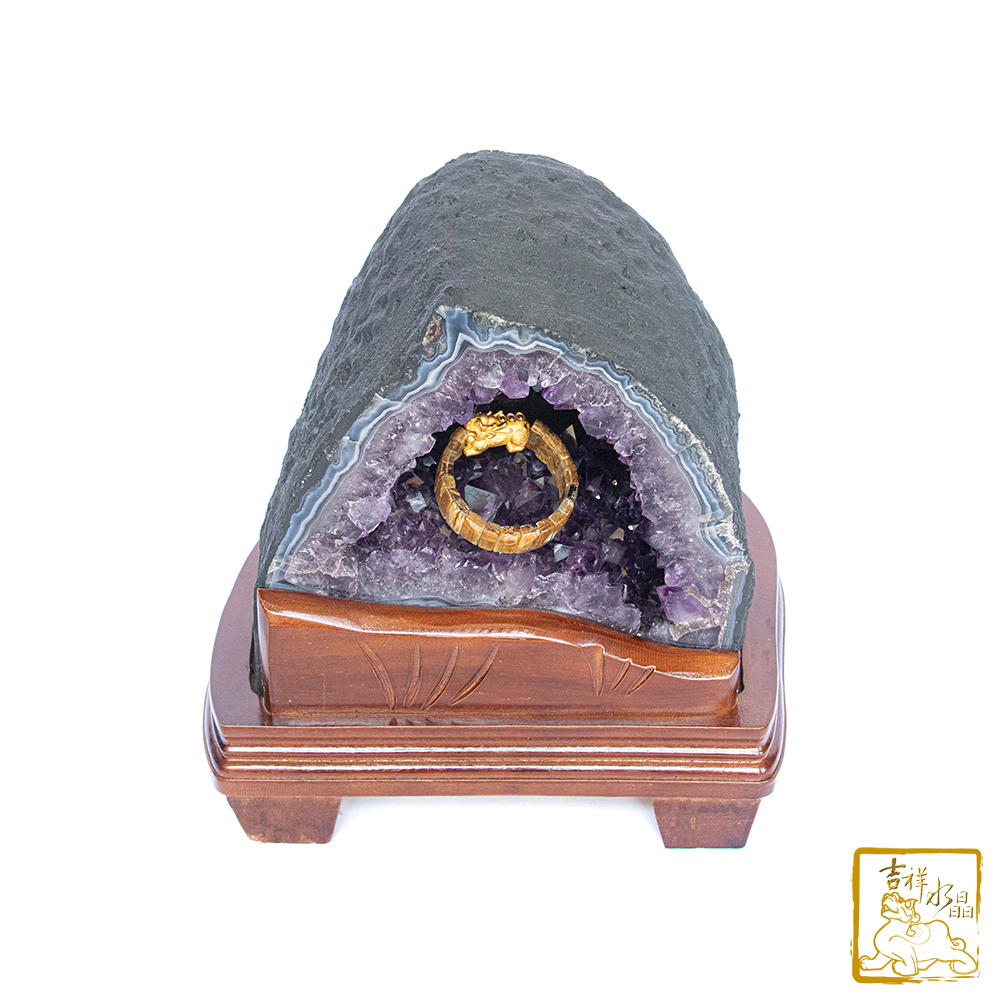 巴西紫水晶洞13.08kg 財氣福氣【吉祥水晶專賣店】