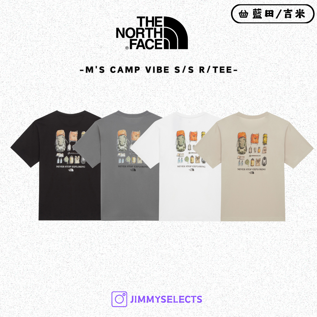 【代購】THE NORTH FACE 北臉 男 CAMP VIBE 露營 圖案 短袖 短T NT7UR07