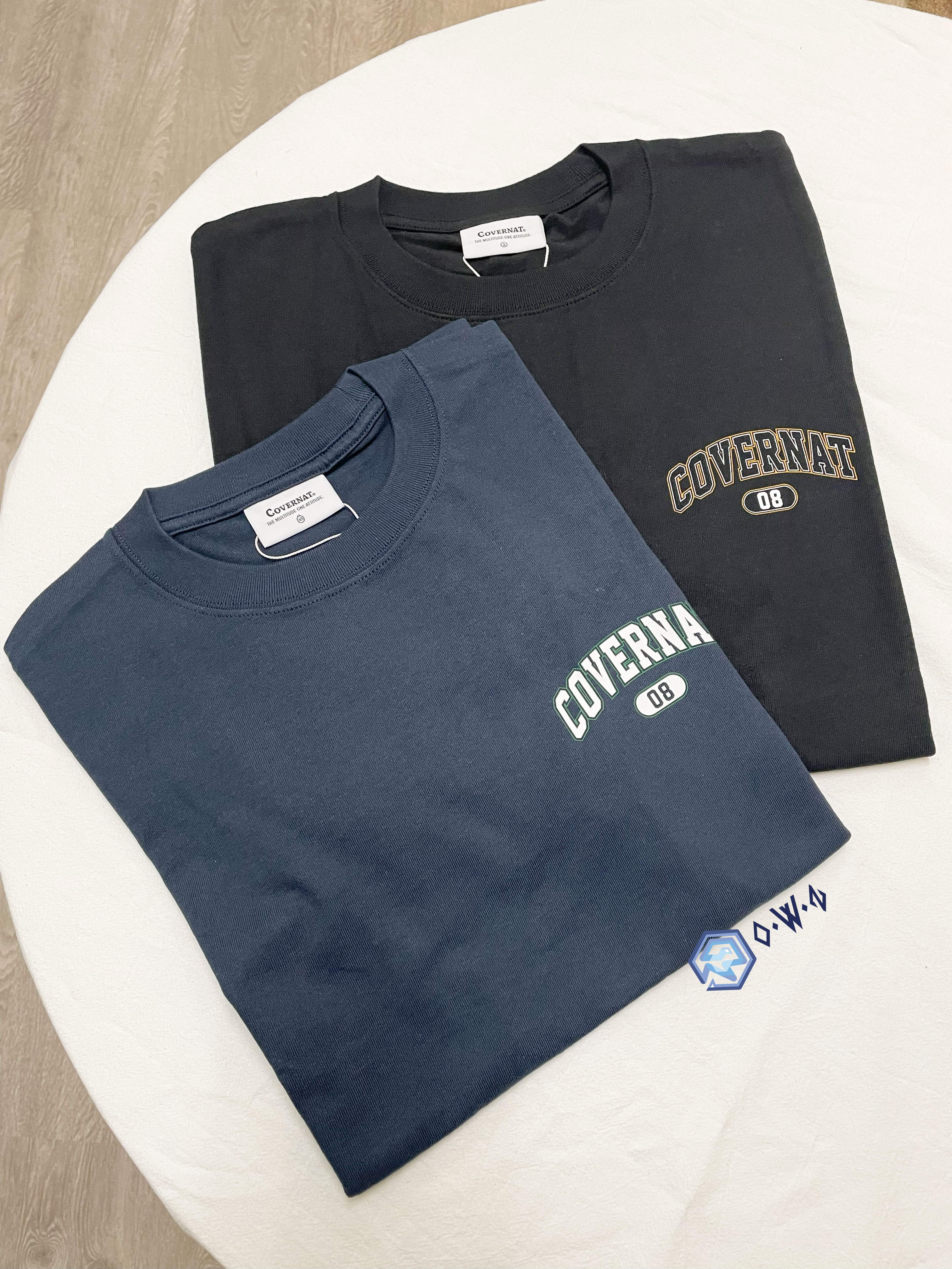 【OWN】Covernat Small Arch Logo 08 短袖 上衣 夏天 舒適 涼爽 休閒 不分男女 黑色 深藍 CO2402ST66