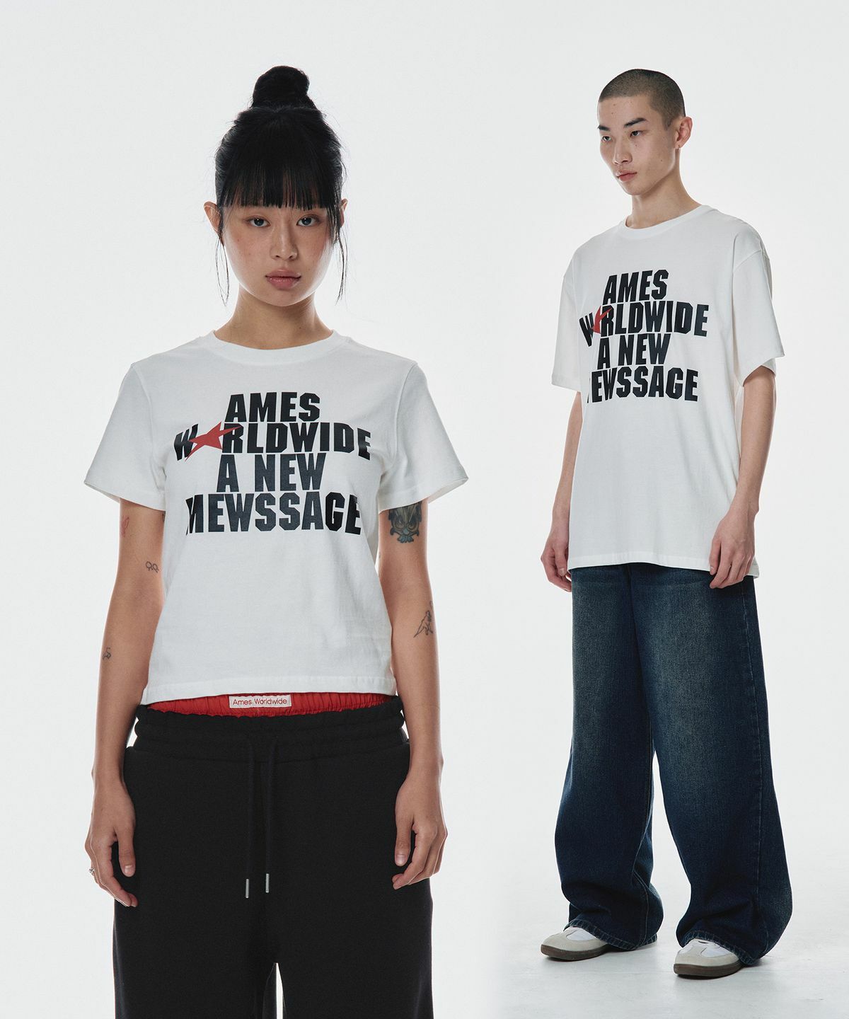 AMES WORLDWIDE BOLD TYPO TEE