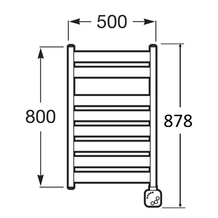 Roca "Victoria" 815512001 Heated Towel Rail