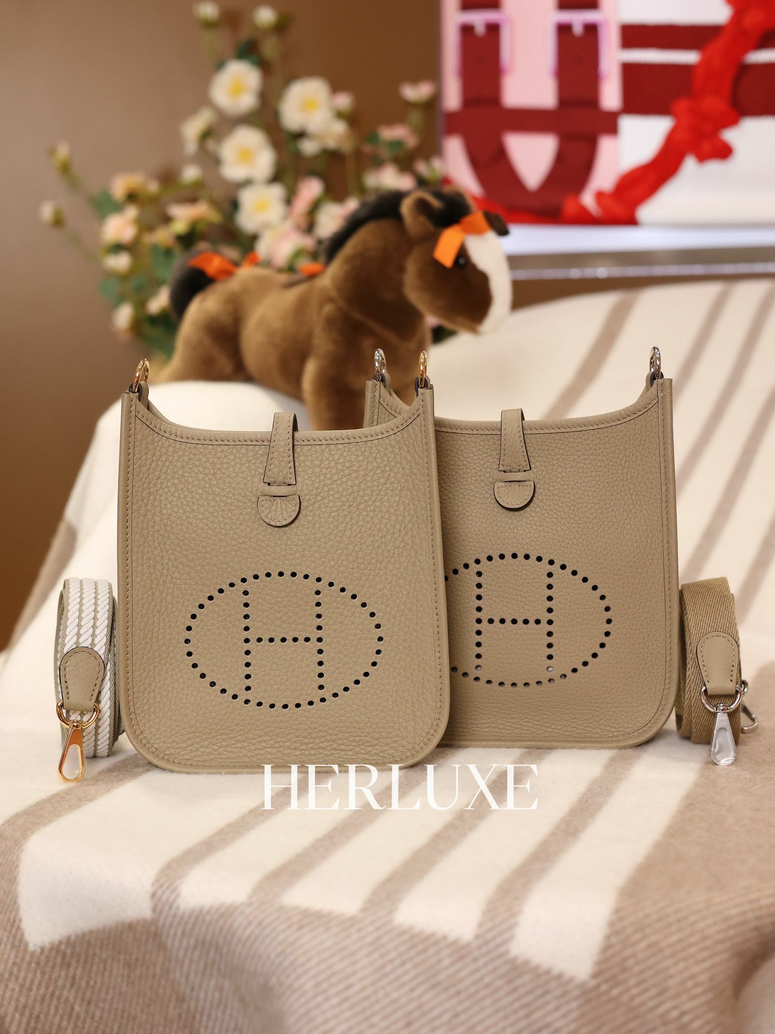 Evelyne mini 8Q beige marfa cc tc W 編織帶 (一代:肩帶長105cm)