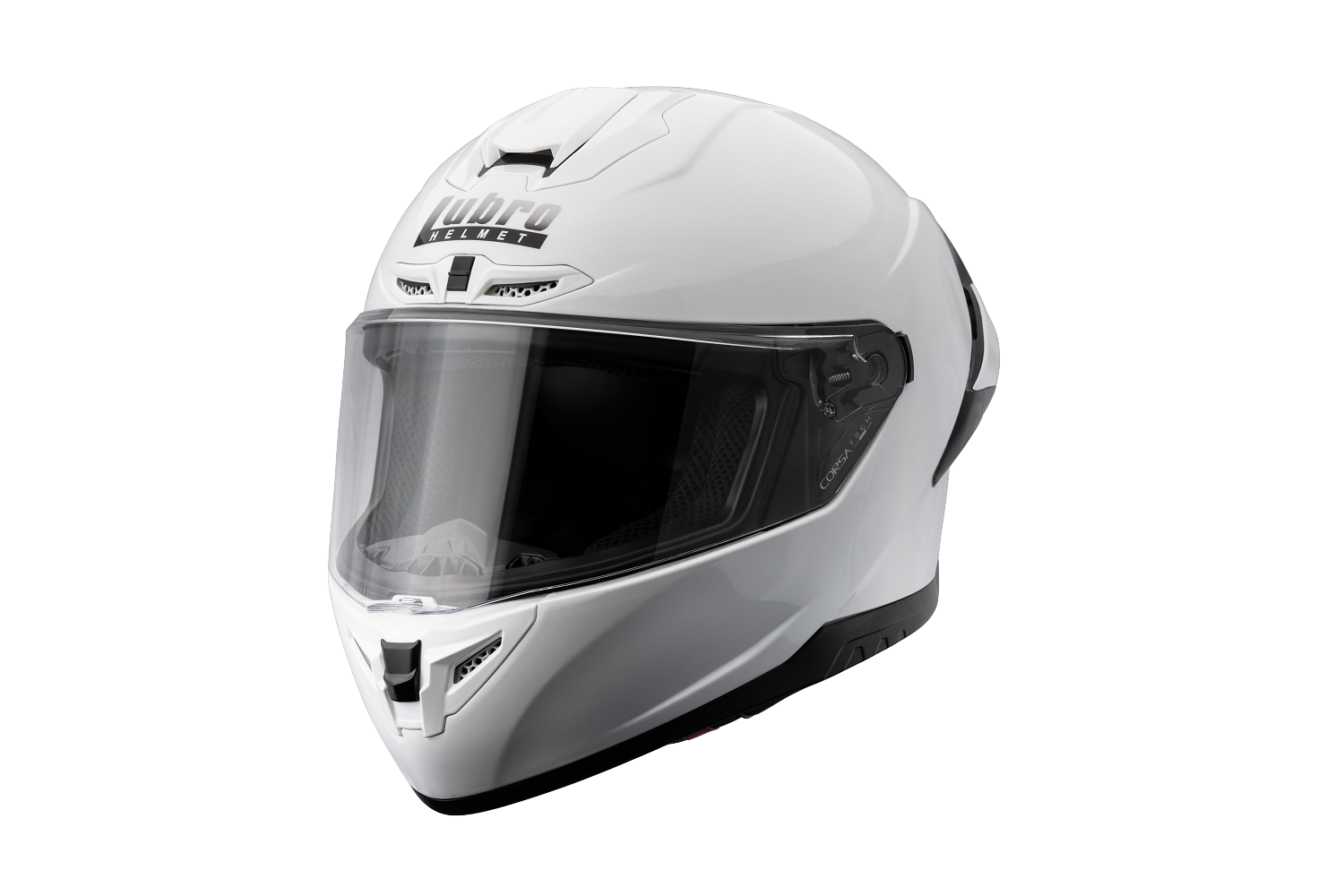 LUBRO CORSA TECH 珍珠白 素色 大鴨尾 全罩式帽款