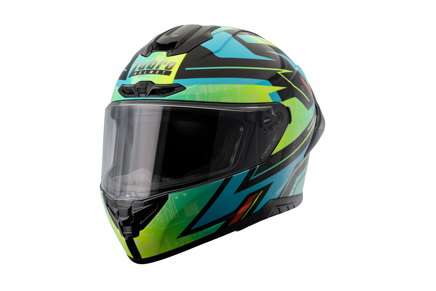 LUBRO CORSA TECH 新銳黃 彩繪 大鴨尾 全罩式帽款