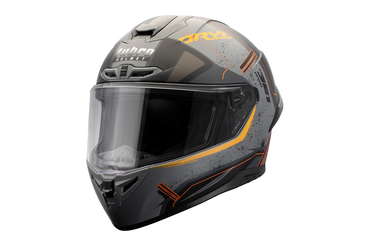 LUBRO CORSA TECH 361水泥灰 彩繪 大鴨尾 全罩式帽款