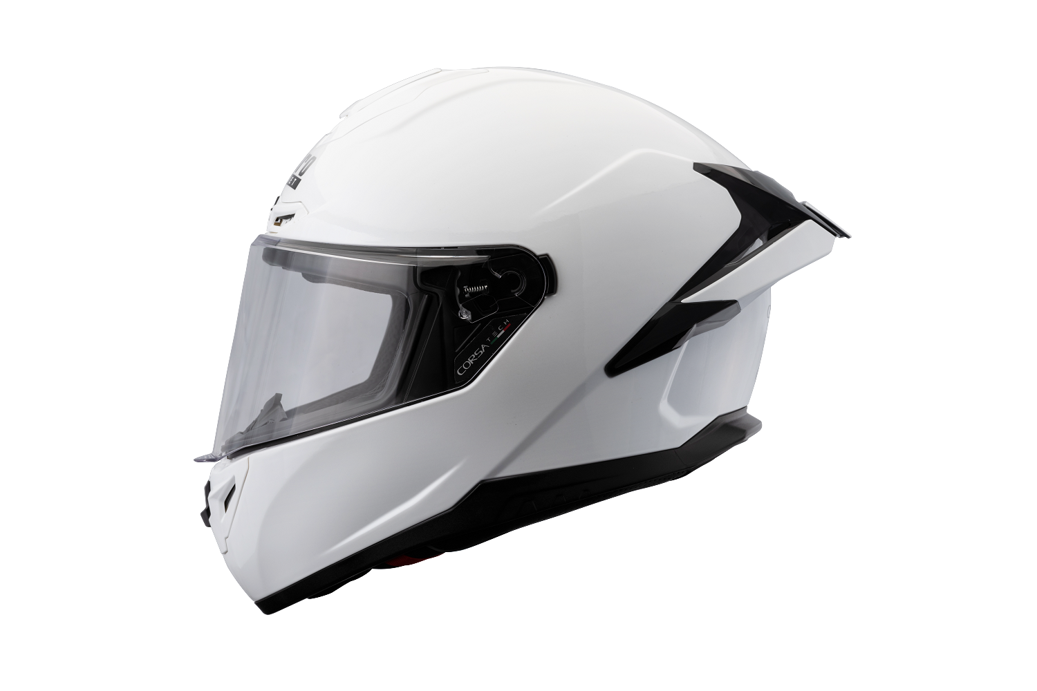 LUBRO CORSA TECH 珍珠白 素色 大鴨尾 全罩式帽款