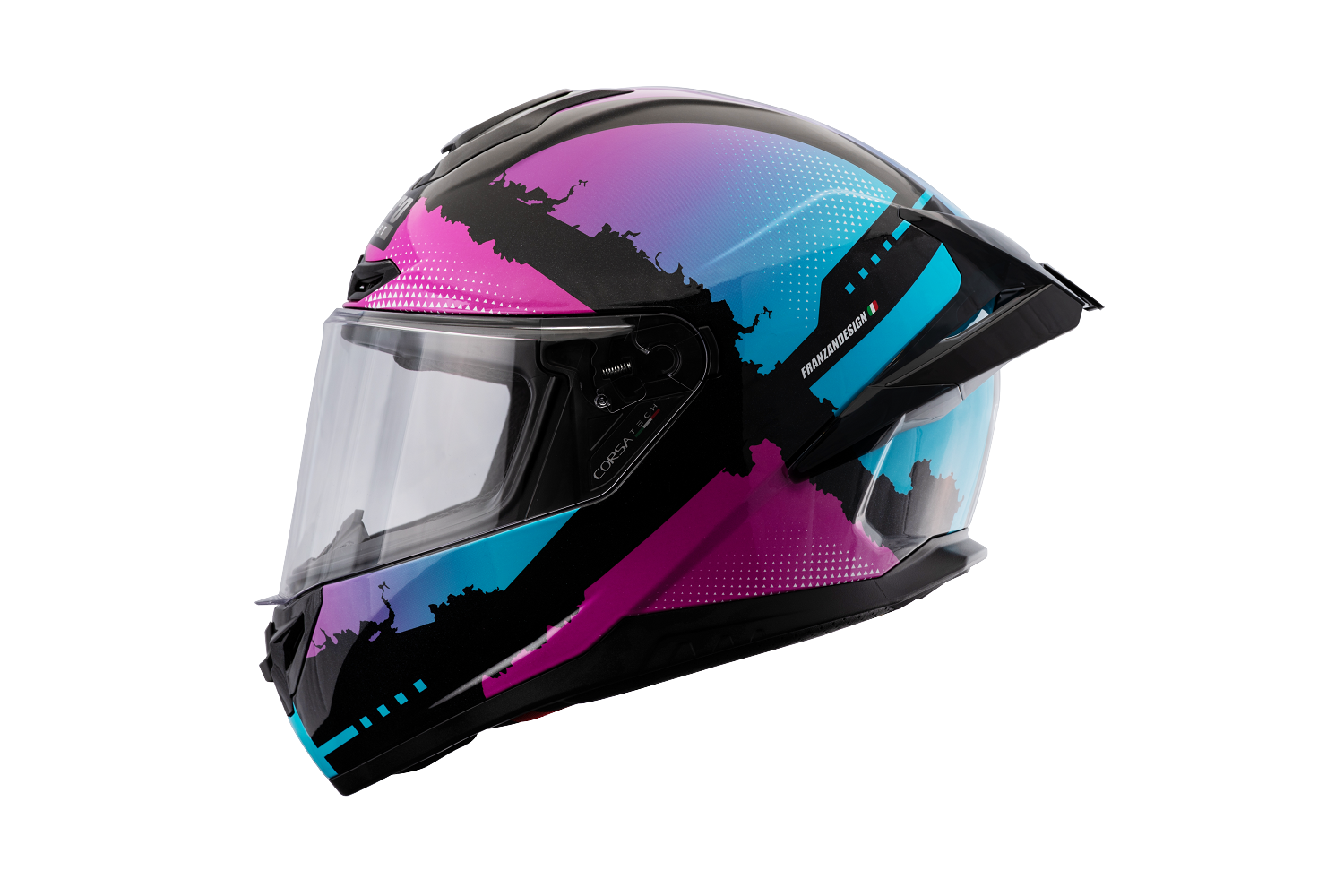 LUBRO CORSA TECH 進化藍 彩繪 大鴨尾 全罩式帽款