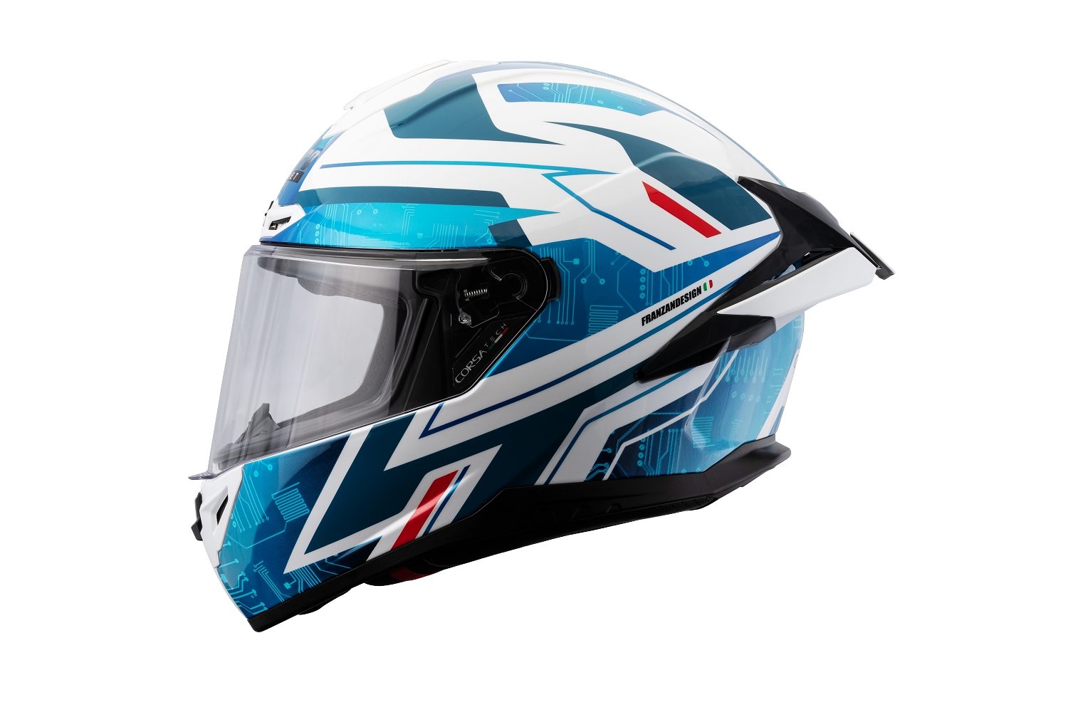 LUBRO CORSA TECH 新銳藍 彩繪 大鴨尾 全罩式帽款