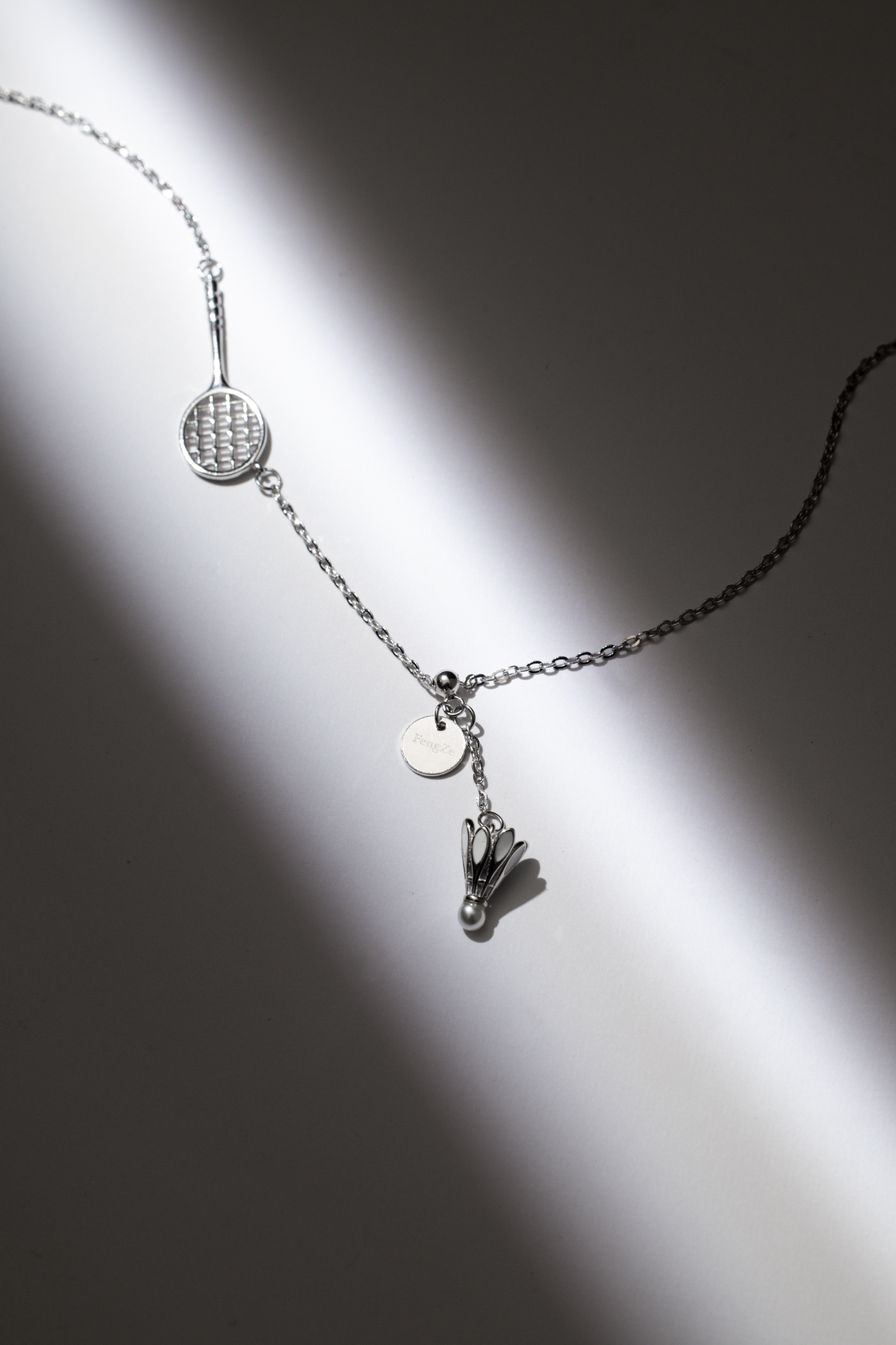 羽見心動純銀圓牌項鍊