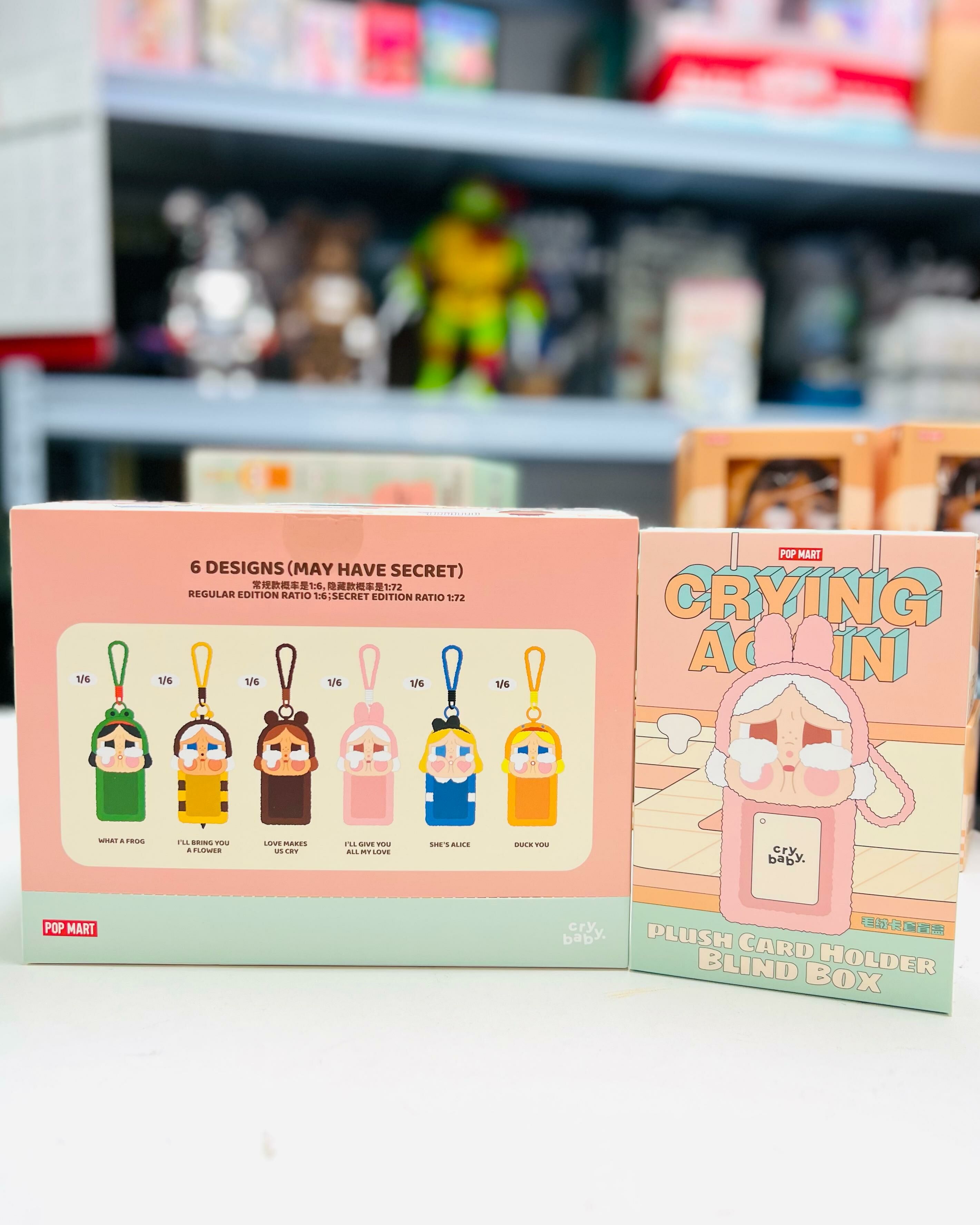 CRYBABY CRYING AGAIN Series Plush Card Holder Blind Box  ( POPMART )