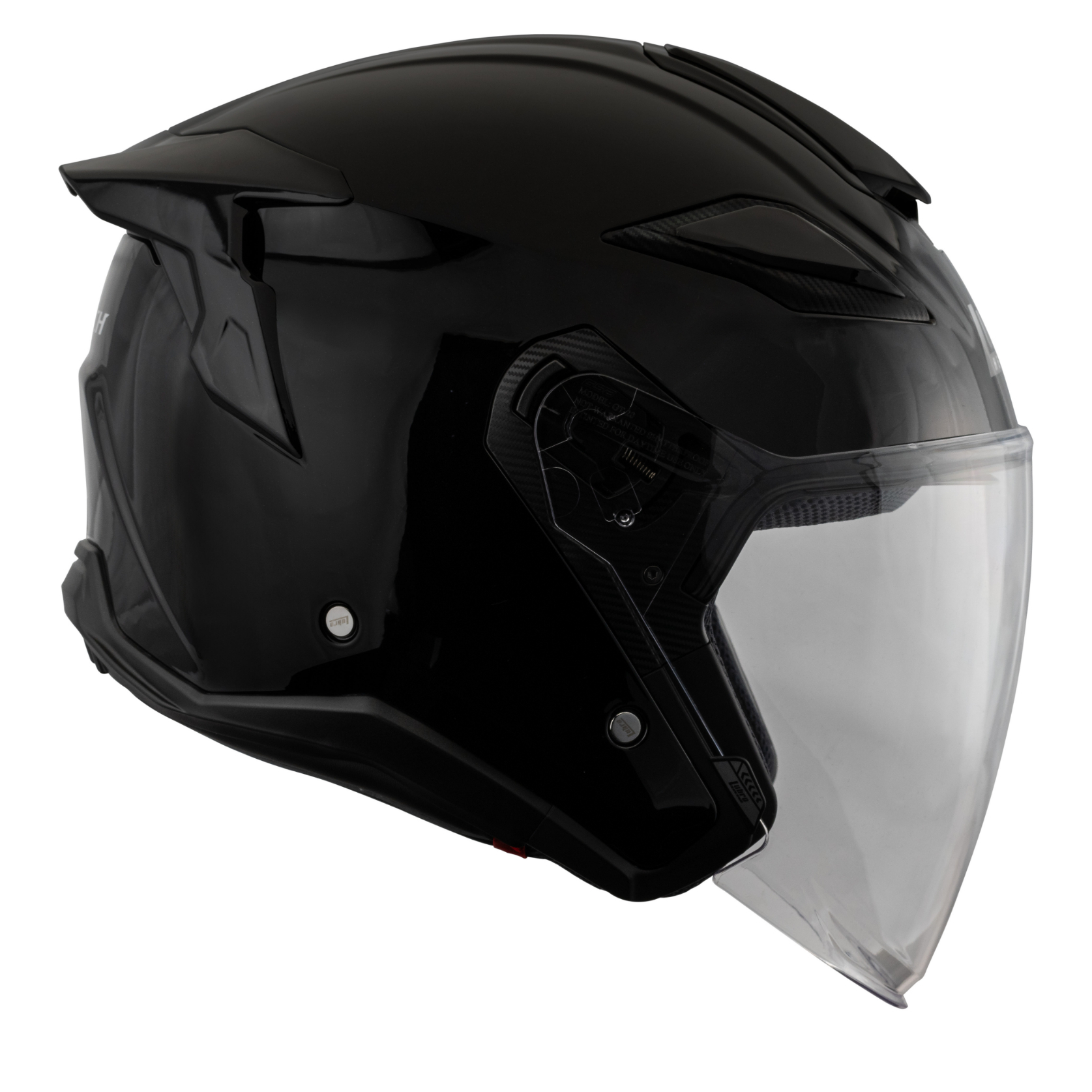 LUBRO GT TECH 質感黑 素色 內墨片 四分之三罩式帽款