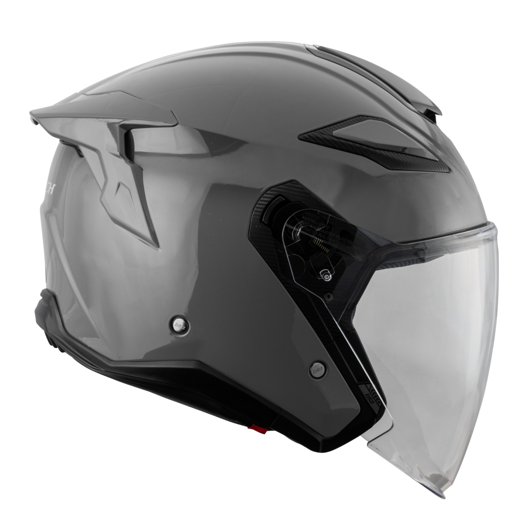 LUBRO GT TECH 水泥灰 素色 內墨片 四分之三罩式帽款