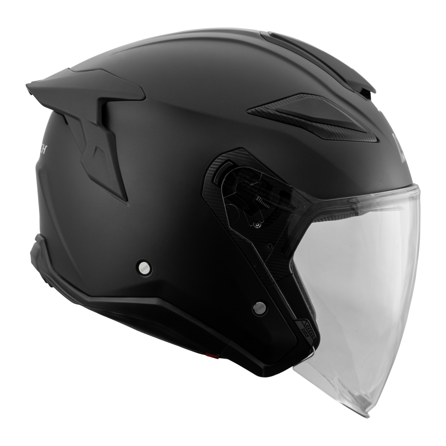 LUBRO GT TECH 消光黑 素色 內墨片 四分之三罩式帽款