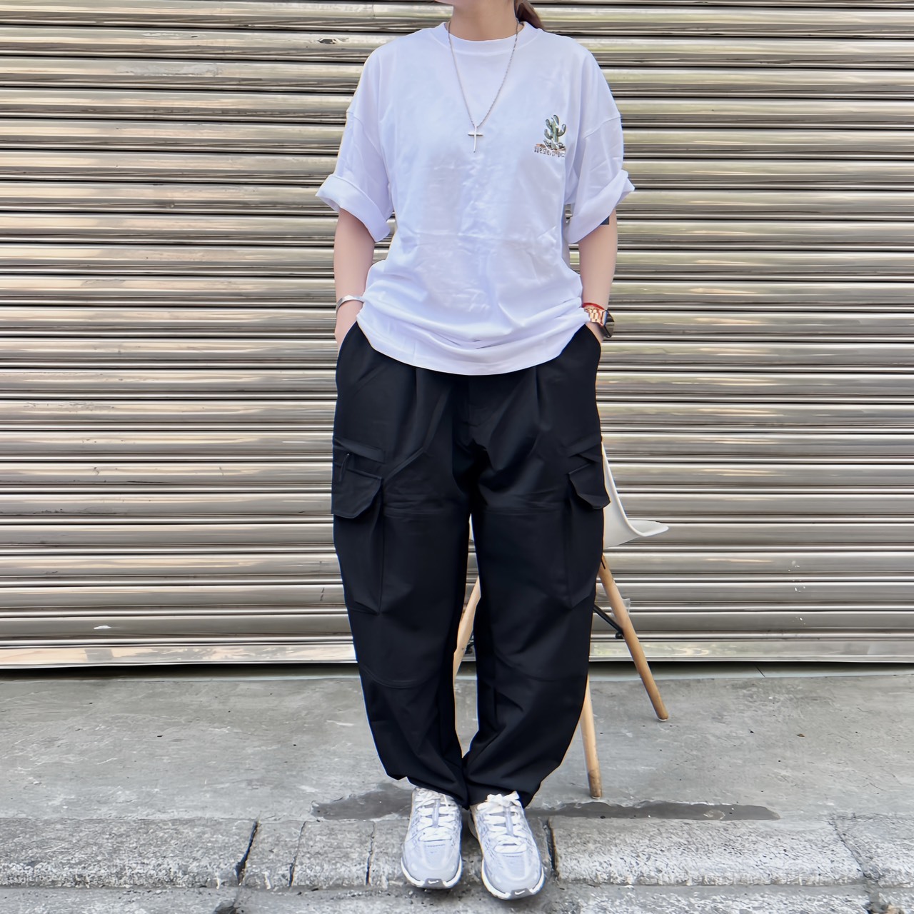 SBG 多口袋拉鍊工裝彈力長褲 SB0420