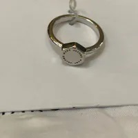 [S] MARC JACOBS LIGHT ANTIQUE SILVER OCTAGON SHAPE LOGO LETTERING RING, 4S4JRN001J04-029 (SMJ467)