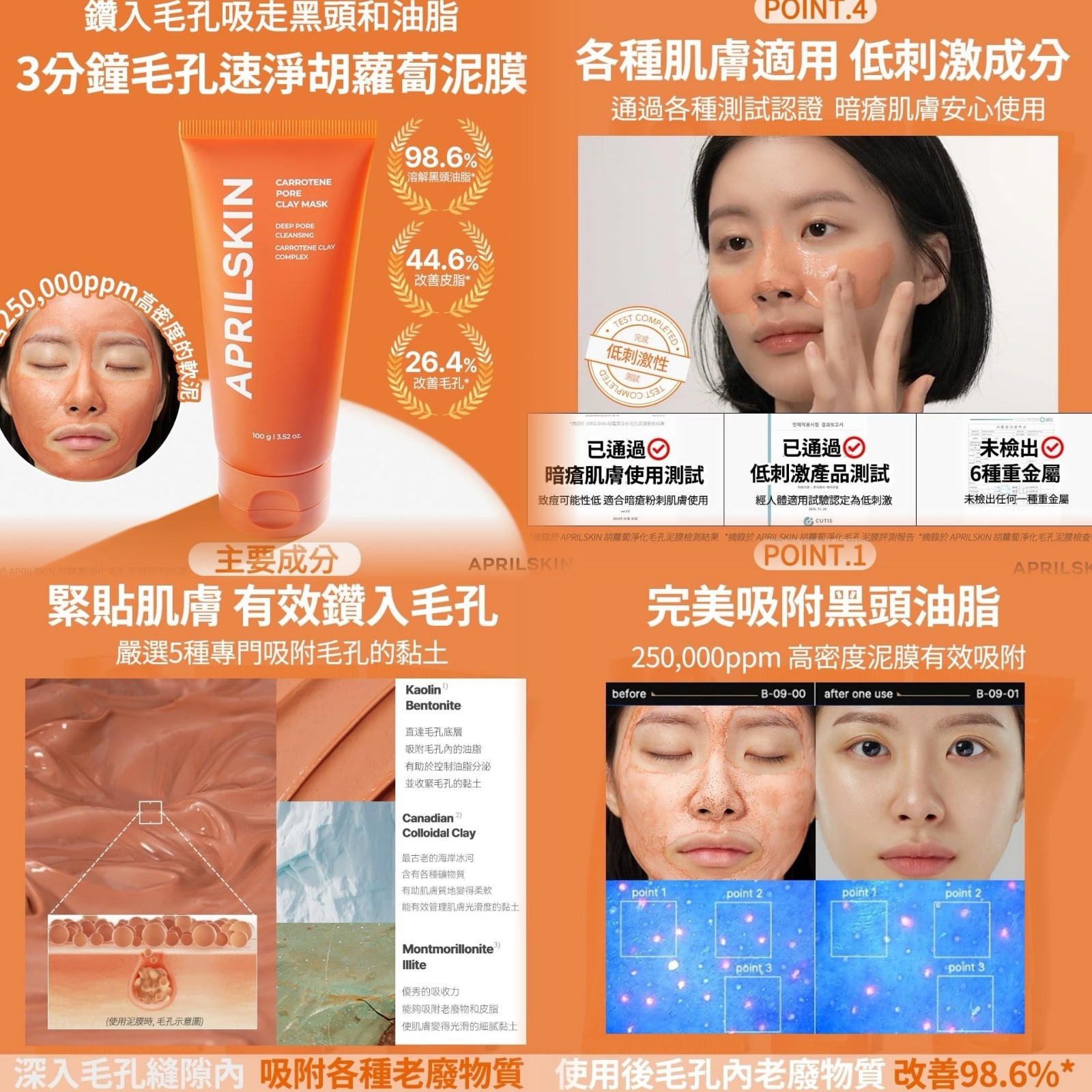 Aprilskin 胡蘿蔔淨化毛孔泥膜