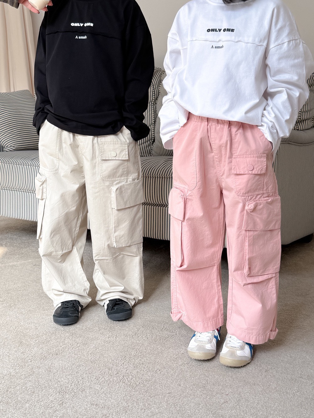 百搭雙口袋工裝褲