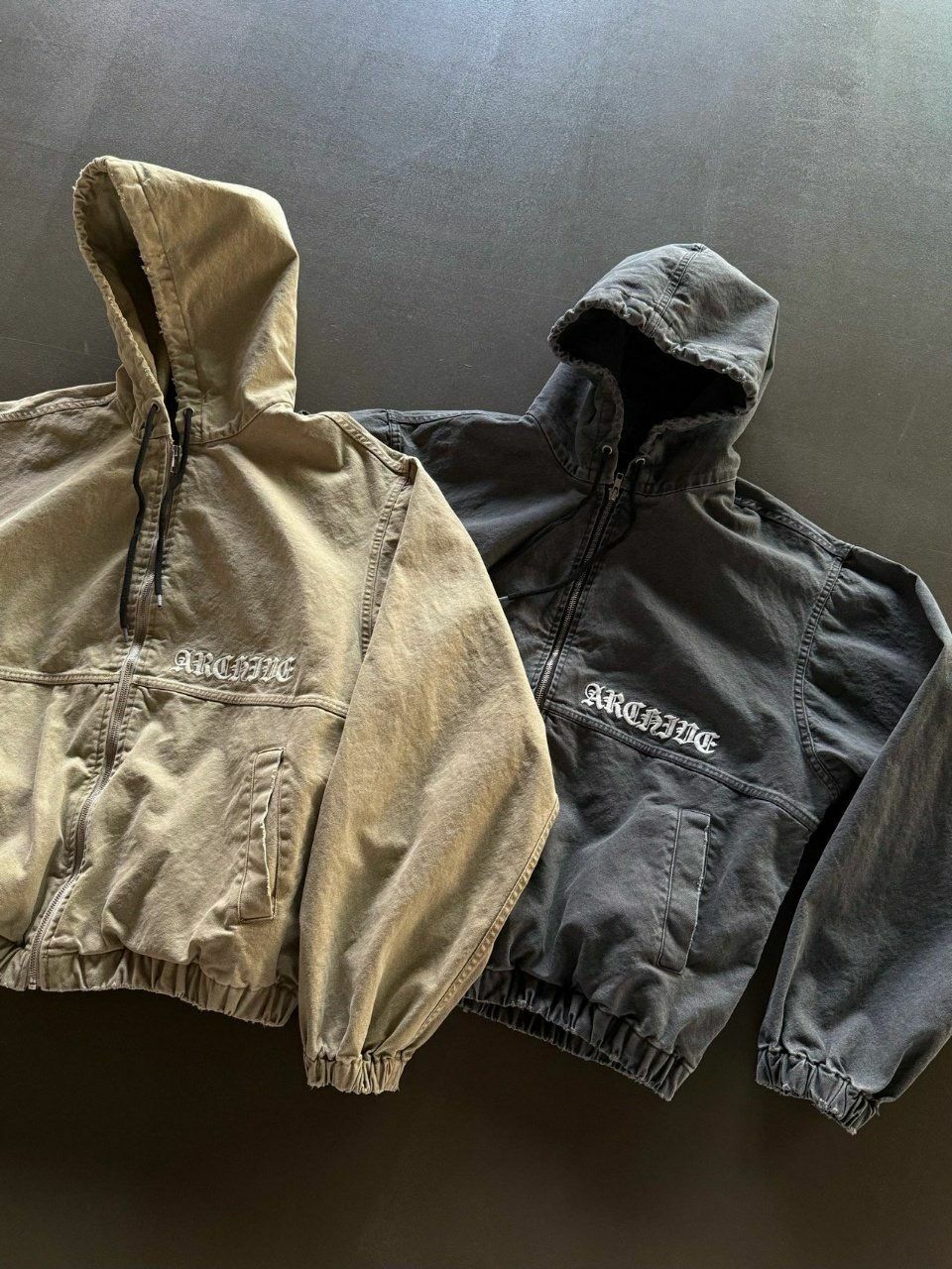 洗水連帽拉鍊外套 ARCHIVE-311JK